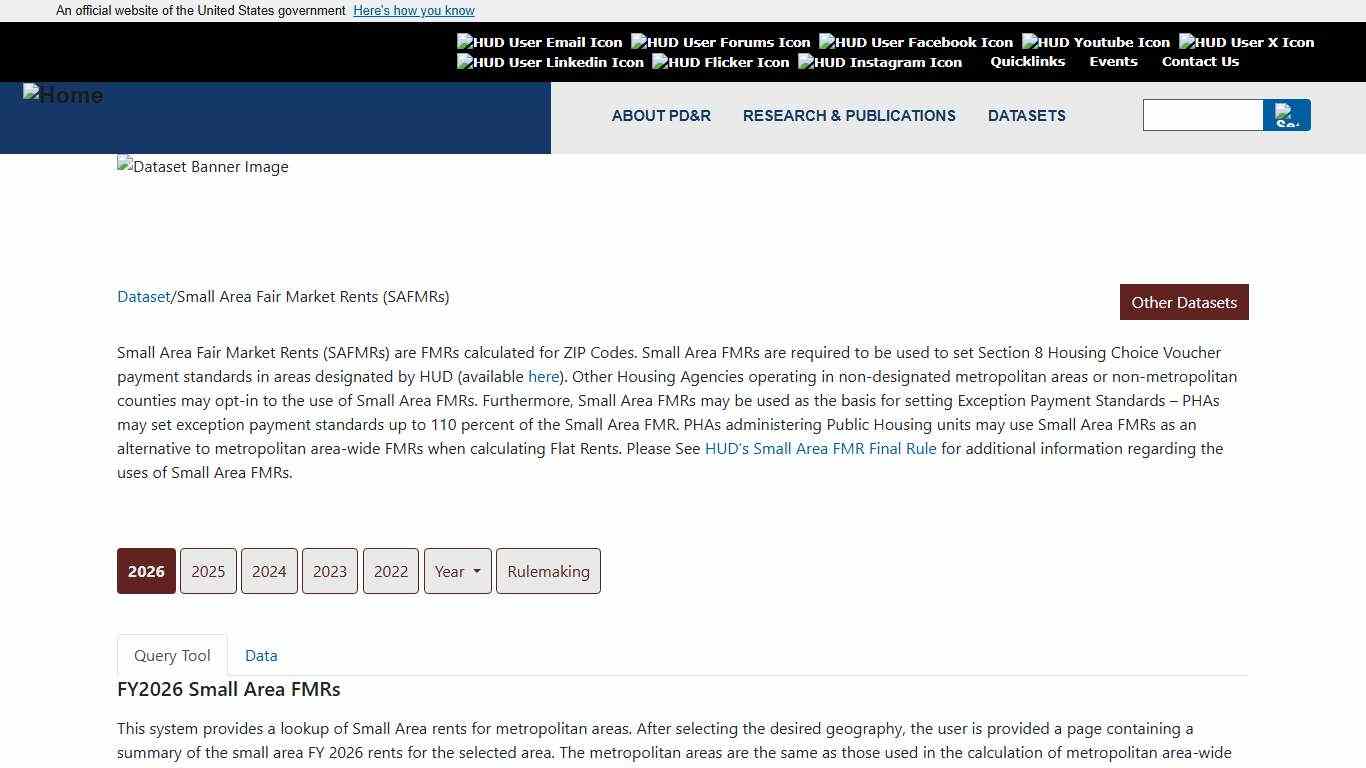 Small Area Fair Market Rents (SAFMRs) HUD USER