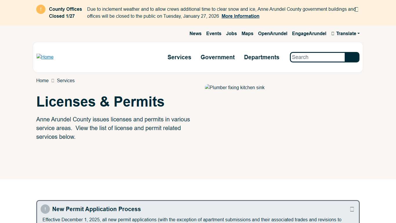 Licenses & Permits Anne Arundel County Government